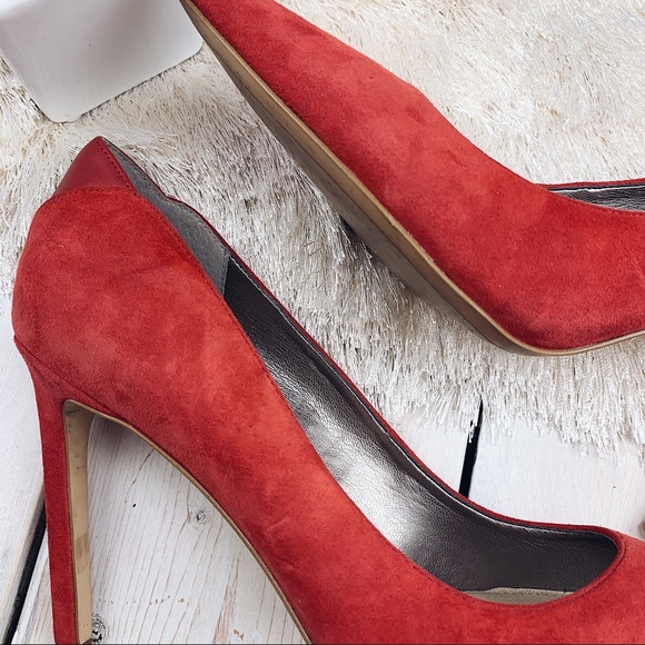 Sam Edelman | Red Suede Dea Heel 👠 - Picture 7 of 8